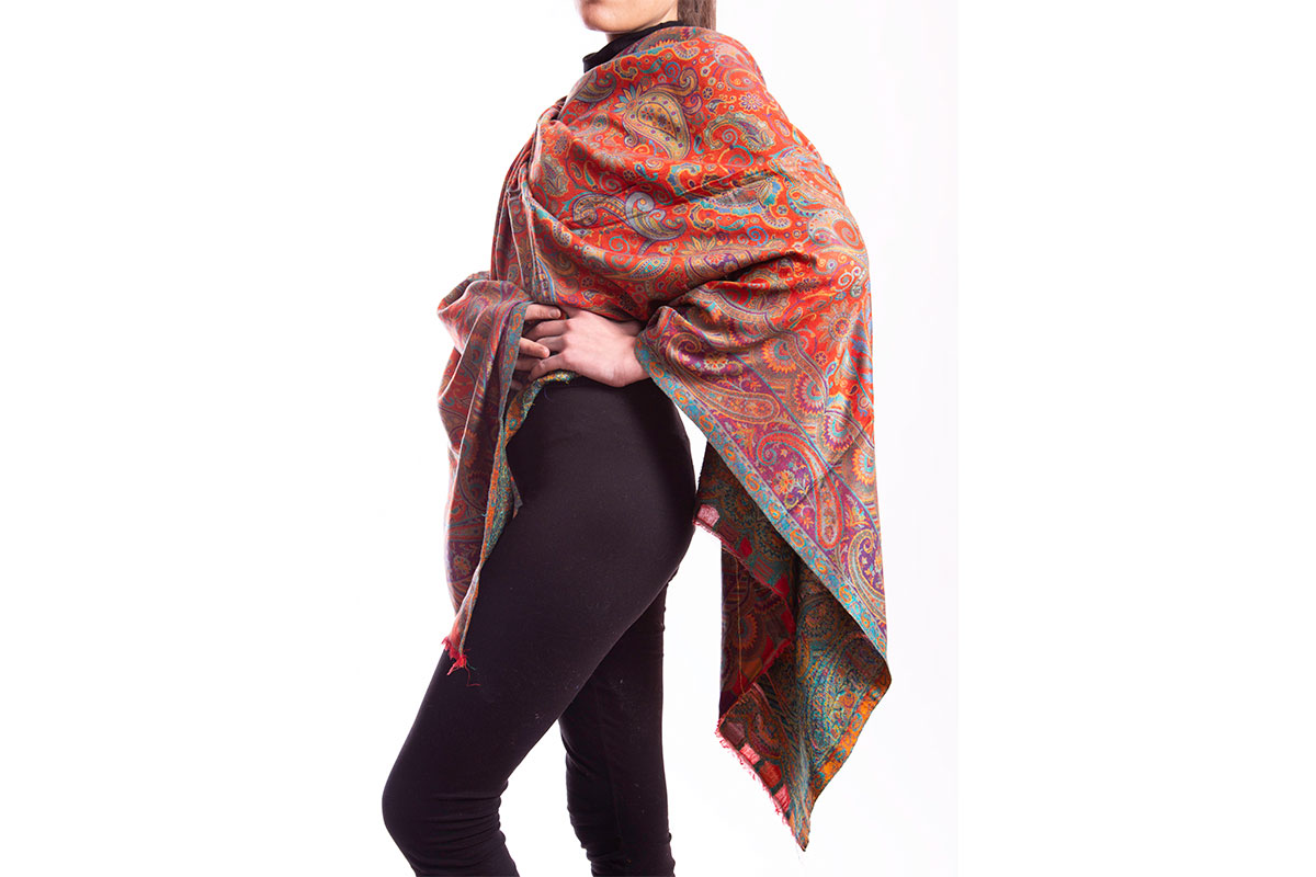 Pashmina de lana de tejido grueso kani, mod01