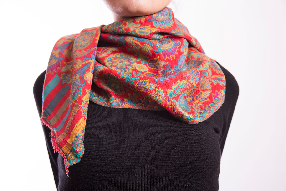 Pashmina de lana de tejido grueso kani, mod02
