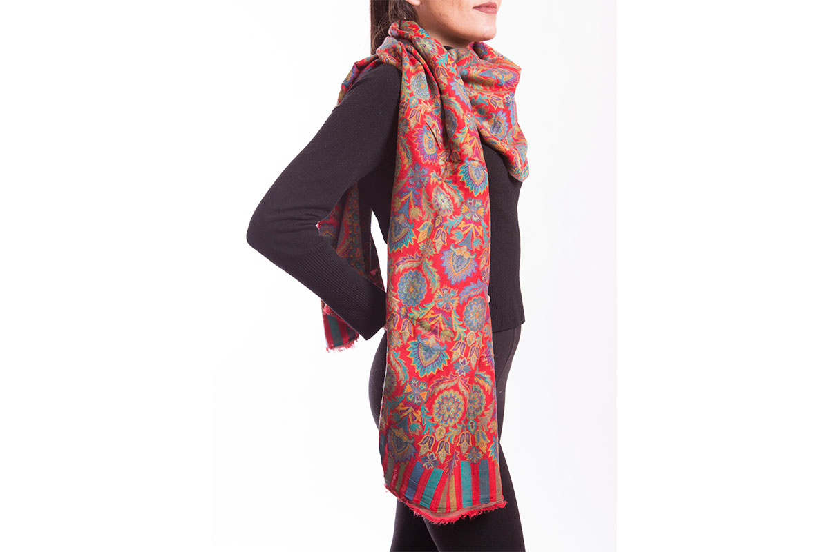 Pashmina de lana de tejido grueso kani, mod02