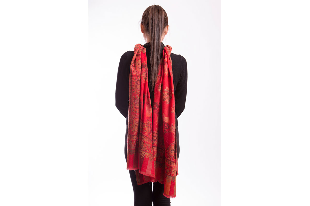 Pashminas bordadas de fino lana cashmere. Tipo PERSA, mod03